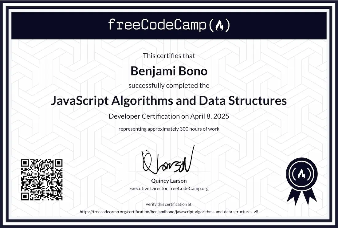 Algorithms & Data Structures Certificate